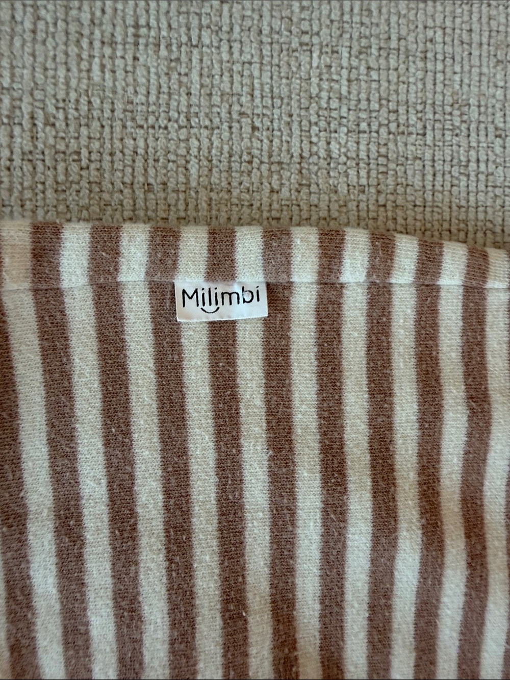 Striped Crewneck Sweatshirt for Kids - Brown & White - Picture 2 of 3